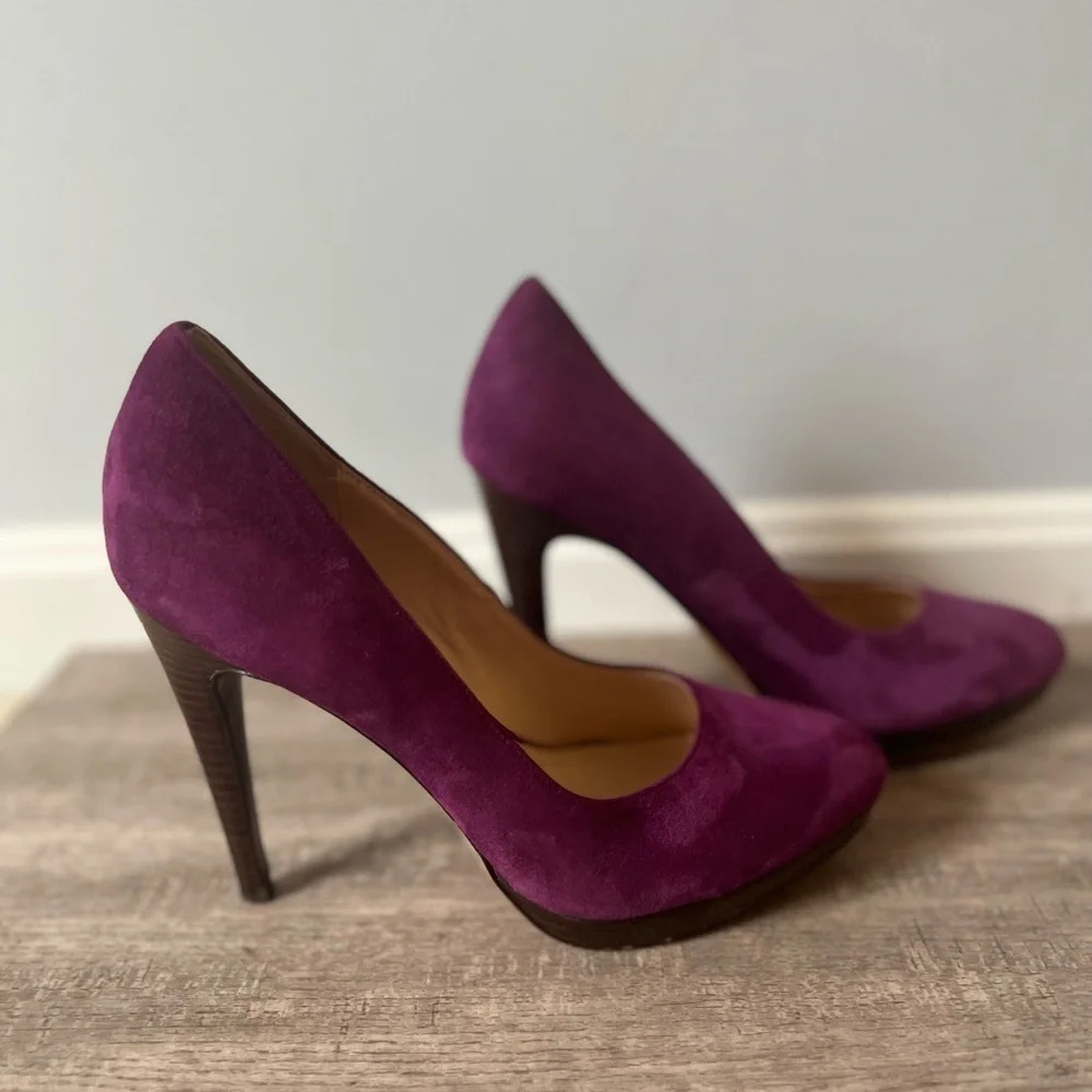 Cole Haan Purple Suede Heels - Picture 3 of 6